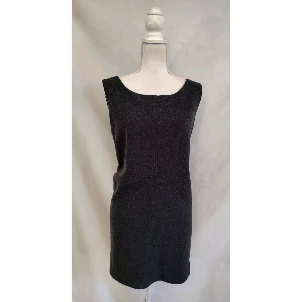 Laura Ashley Dressy Charcoal Gray Wool Blend Classic Sheath Fully Lined Sz XL